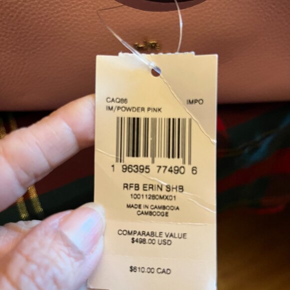 NWT Coach Erin Shoulder Bag in POWDER PINK! - Picture 5 of 6